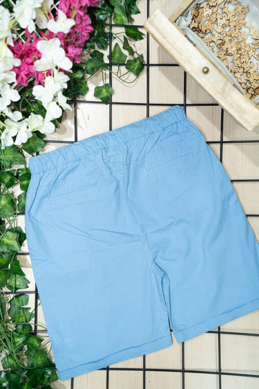 Boys Solid Cotton Shorts - RueCollections